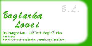 boglarka lovei business card